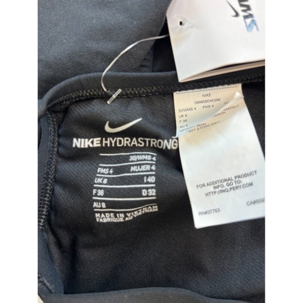 NEW Nike Hydrastrong Fastback One Piece Swimsuit Black 30 Watersports Consign - Picture 8 of 12